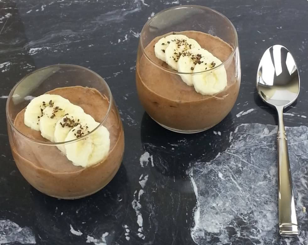 Picture of Banana Chocolate Mousse in glasses