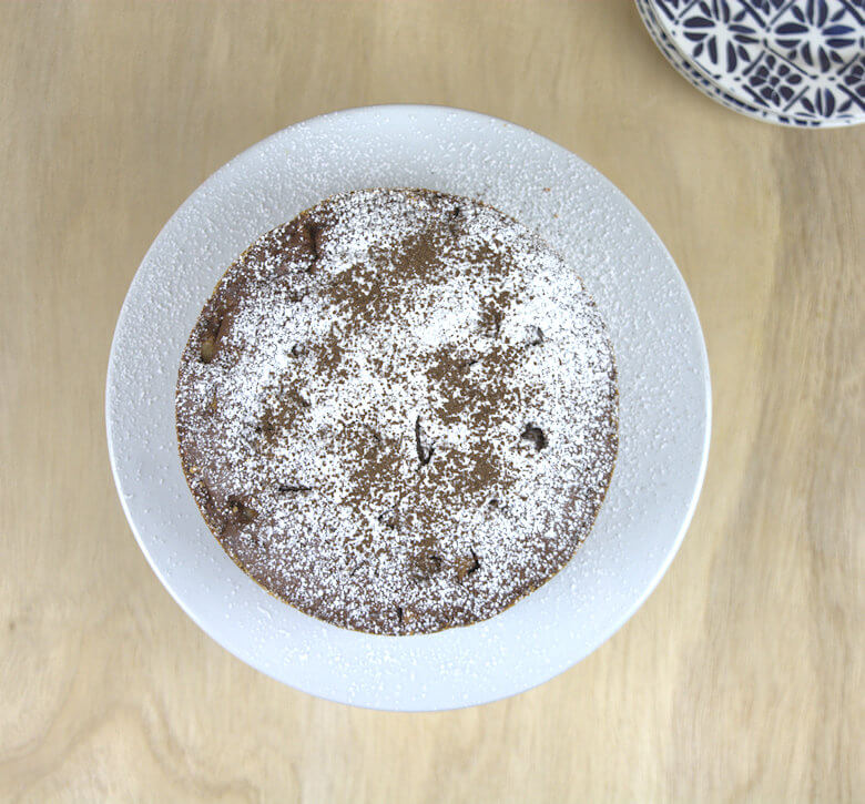 Picture of dusting with confectioners sugar and cocoa powder