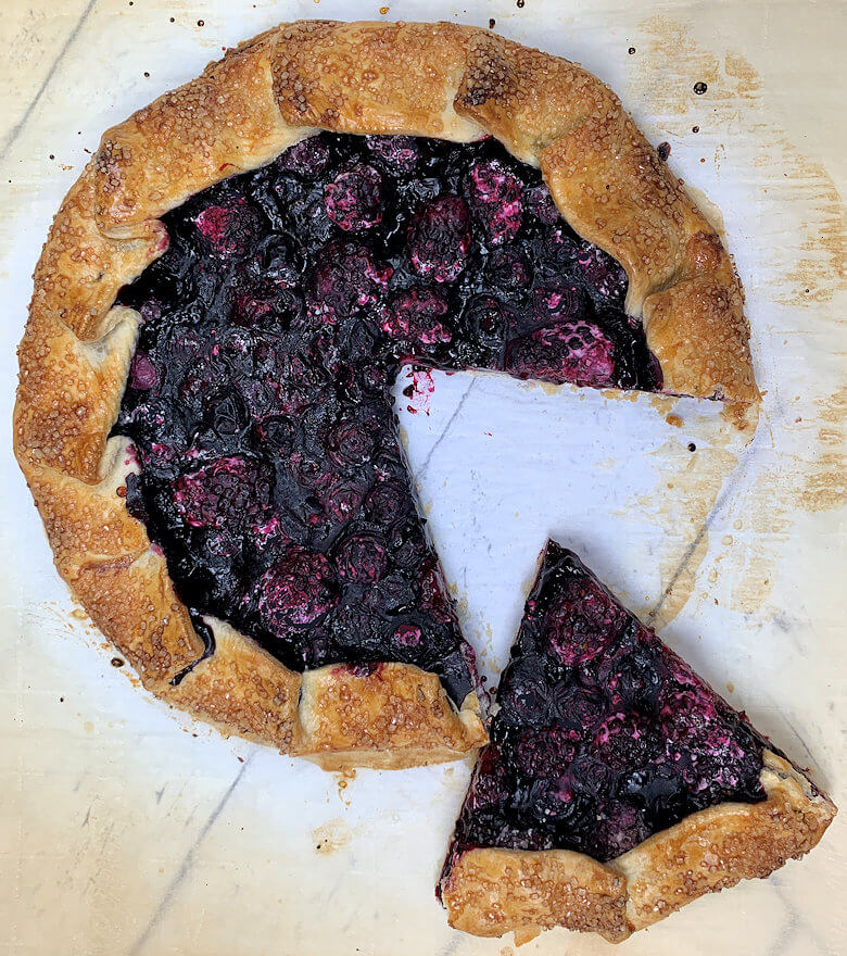 Cut Black and Blueberry Galette