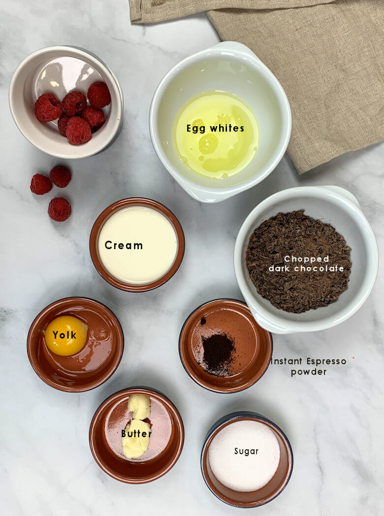 Ingredients of Ultimate Chocolate Mousse