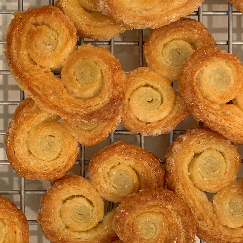 Closeup of Classic French Palmiers