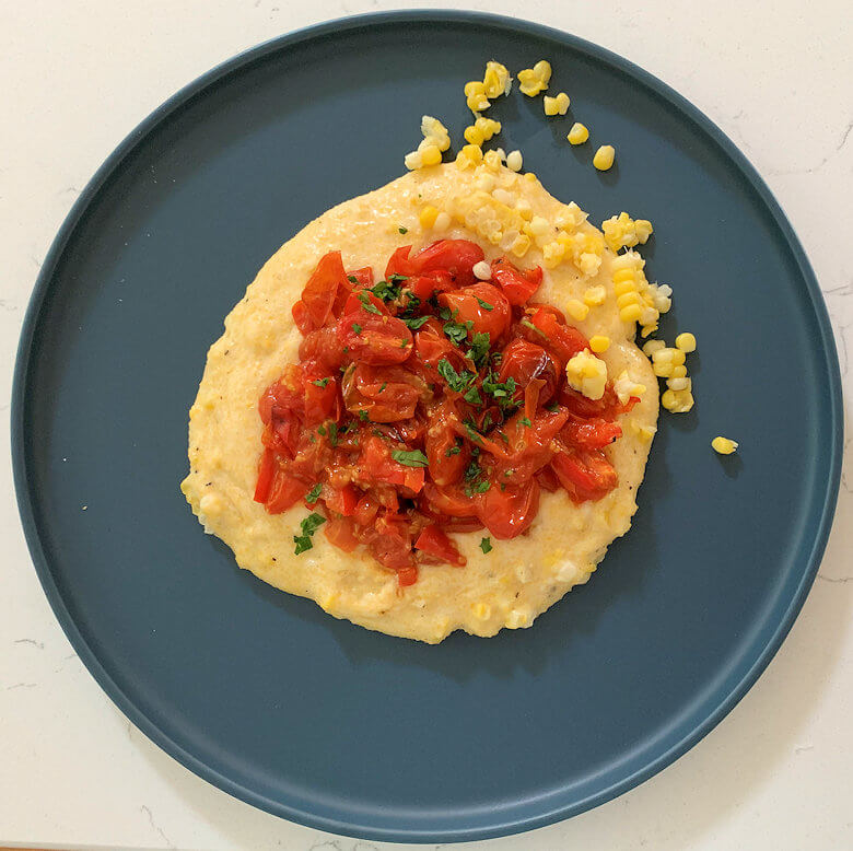 Polenta with roasted tomatoes