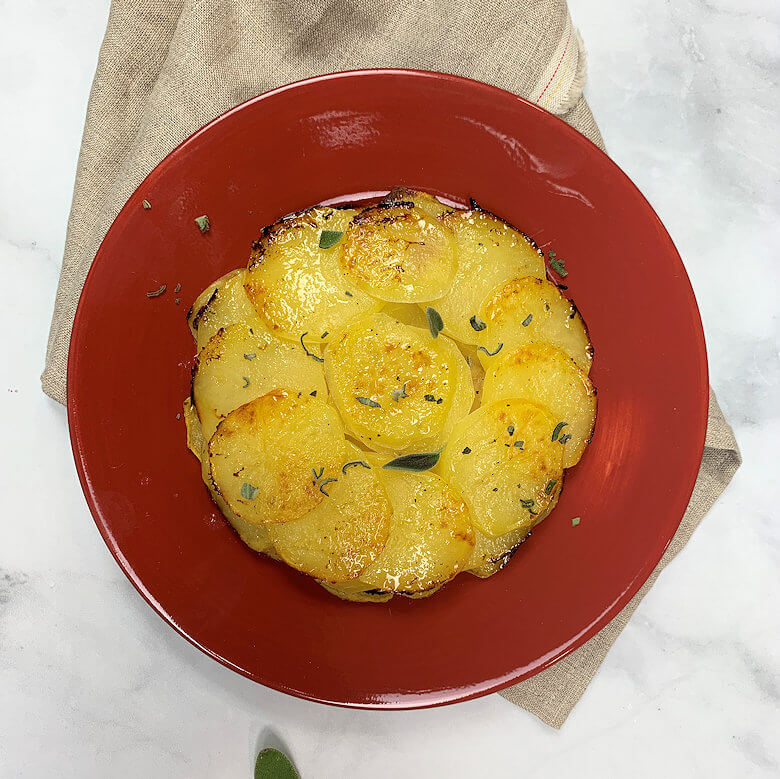 Plate with Potato and Apple Galette