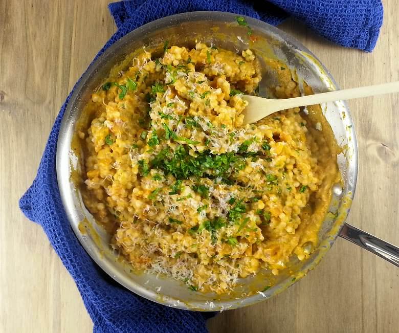 Picture of Pumpkin Pepper Pearl Couscous, top down