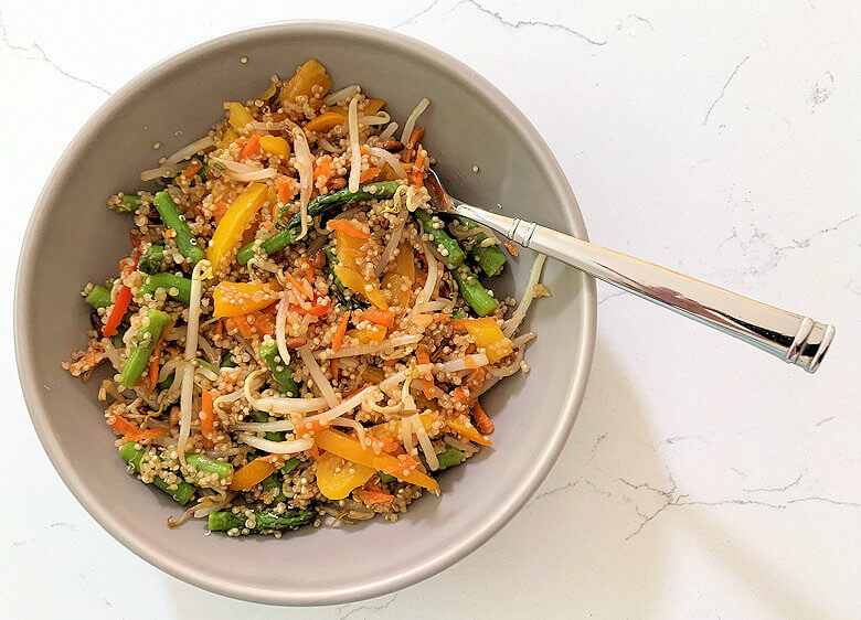 Eat your Quinoa Salad with Bean Sprouts