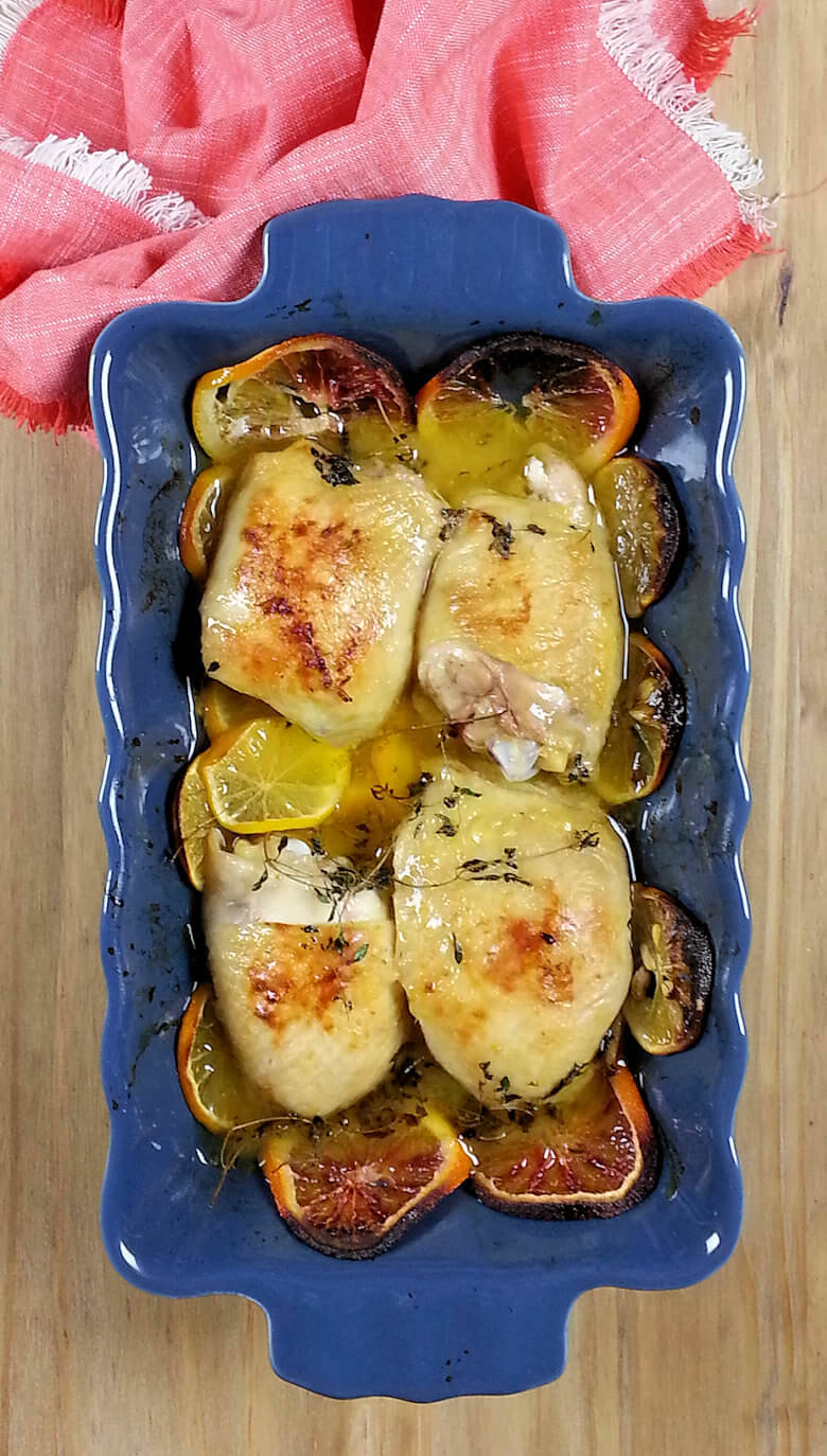 Picture of Roasted Chicken with Blood Oranges and Meyer Lemons