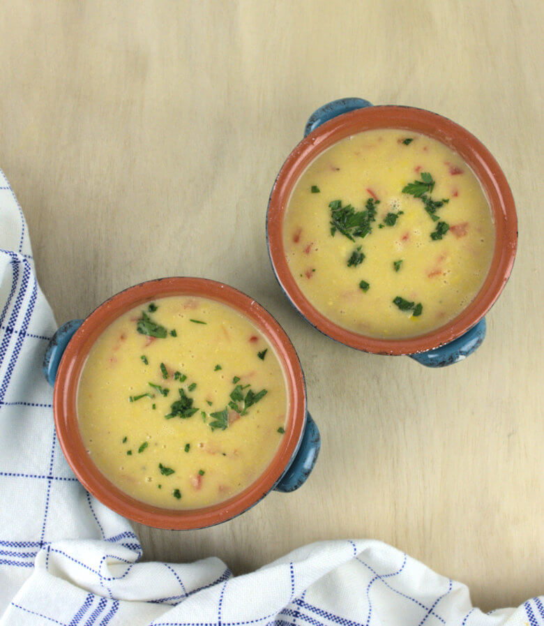 Picture of 2 bowls of Sweet Summer Corn Soup