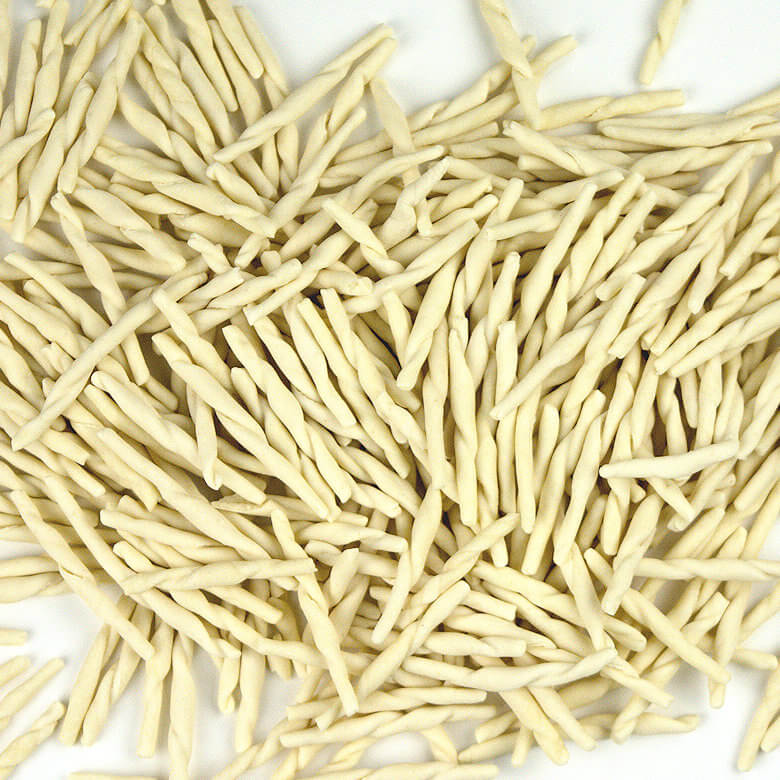 Picture of uncooked trofie pasta