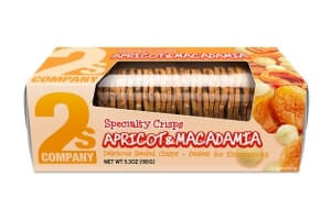 Picture of 2s company apricot and macadamia crisps