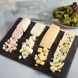 Picture of assortment of salad cheeses