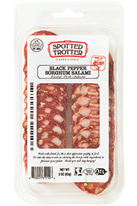 Picture of black pepper sorghum sliced salami