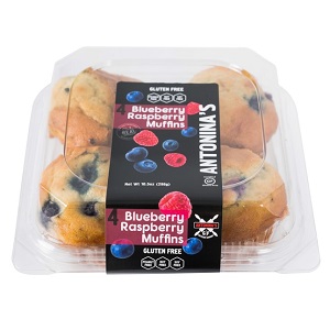 Picture of gluten free blueberry raspberry muffins