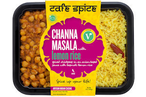 Picture of channa masala with lemon rice