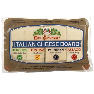 Picture of sliced italian cheese board