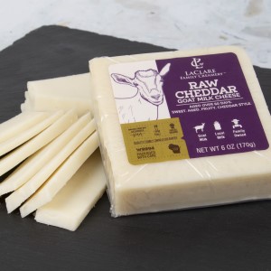 Picture of laclare raw goat cheddar