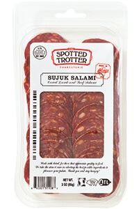 Picture of lamb beef sujuk sliced salami