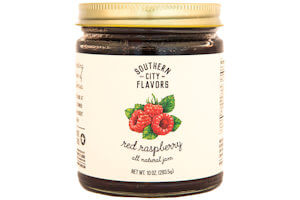 Picture of red raspberry jam by southern city flavors