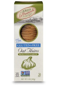 Picture of roasted garlic oat thins