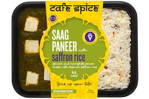 Picture of saag paneer with saffron rice