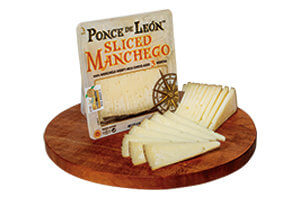 Picture of sliced manchego