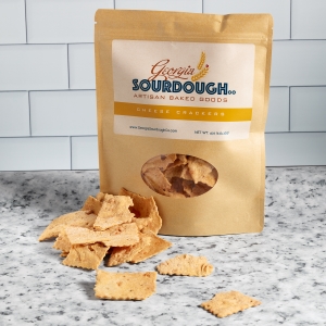 Picture of sourdough cheese crackers