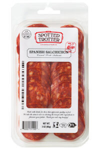 Picture of spanish salchichon salami sliced